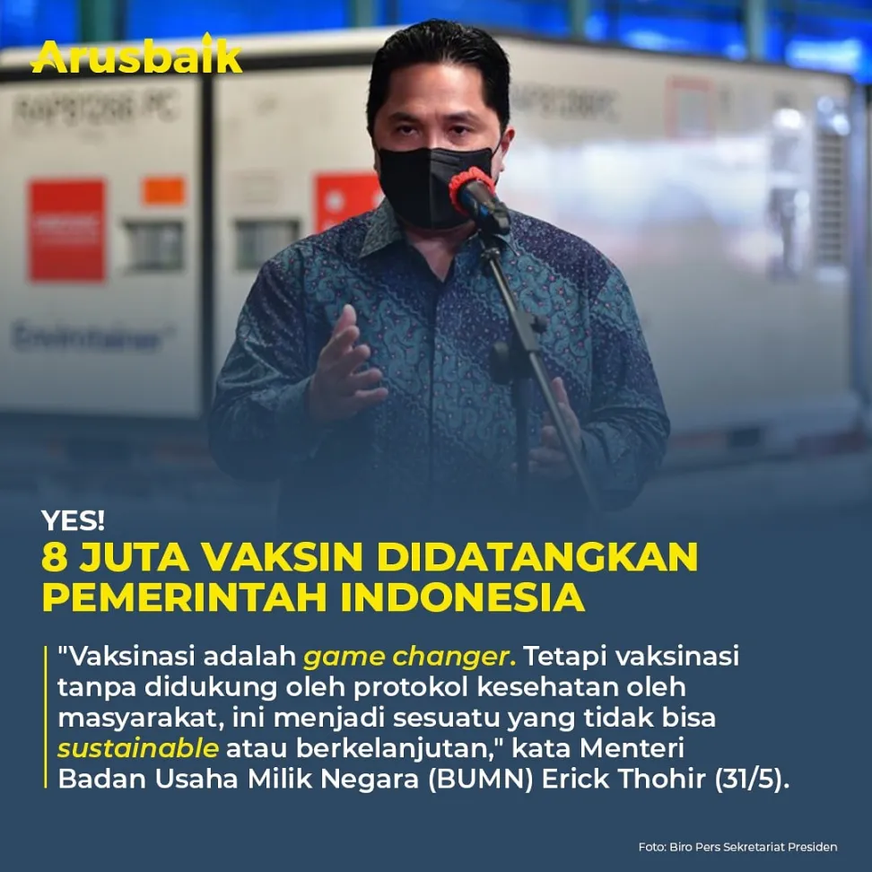 Yes! 8 Juta Vaksin Kembali Didatangkan Pemerintah Indonesia
