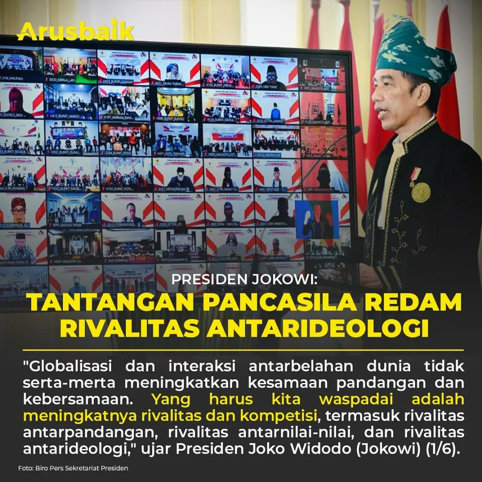 Presiden Jokowi: Tantangan Pancasila Redam Rivalitas Antarideologi