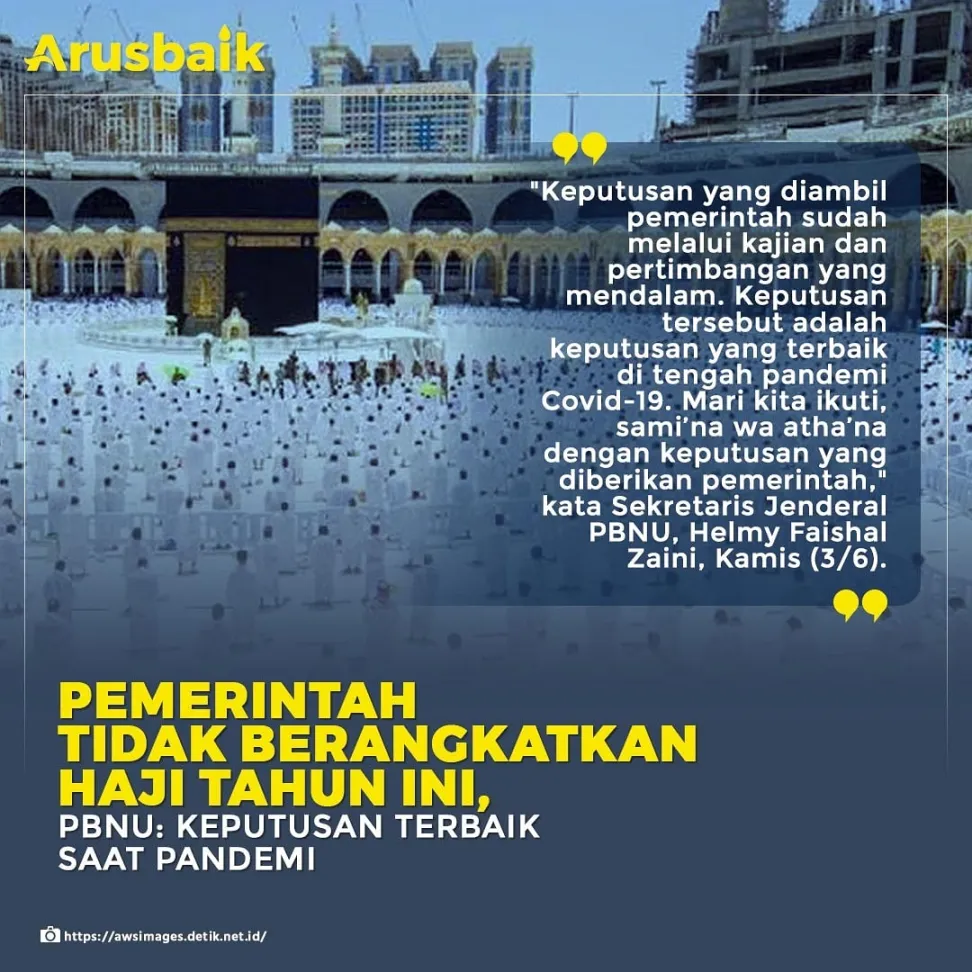 Pemerintah Tidak Berangkatkan Haji Tahun Ini, PBNU: Keputusan Terbaik saat Pandemi