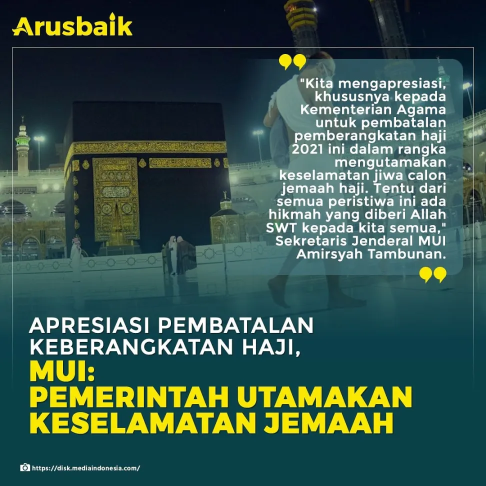 Apresiasi Pembatalan Keberangkatan Haji, MUI: Pemerintah Utamakan Keselamatan Jemaah