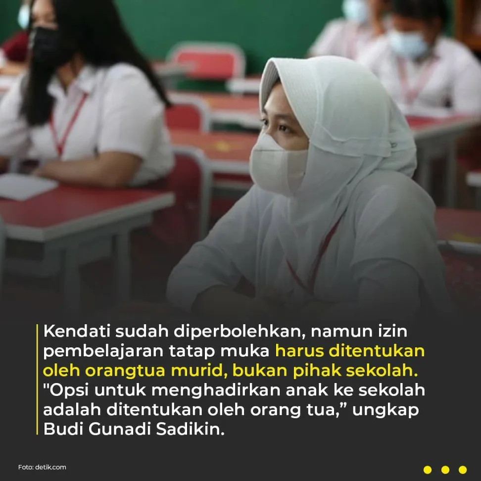Judul: Pesan Presiden, Ekstra Hati-hati Jalankan Sekolah Tatap Muka di Masa Pandemi