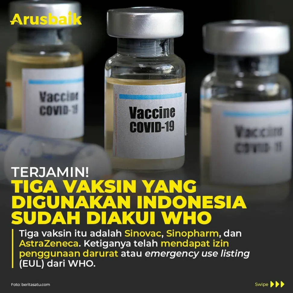 Terjamin! Tiga Vaksin Yang Digunakan Indonesia Sudah Diakui WHO