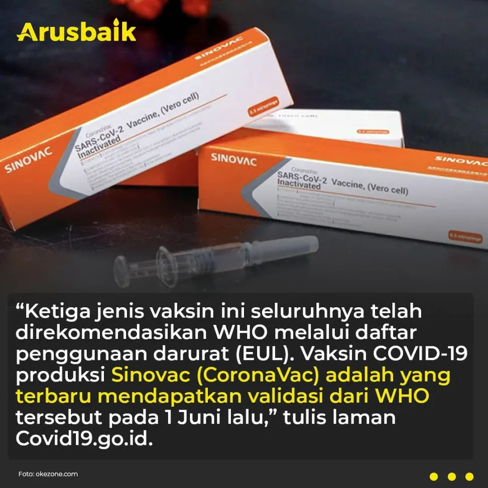 Terjamin! Tiga Vaksin Yang Digunakan Indonesia Sudah Diakui WHO