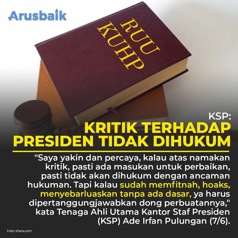 KSP: Kritik Terhadap Presiden Tidak Dihukum
