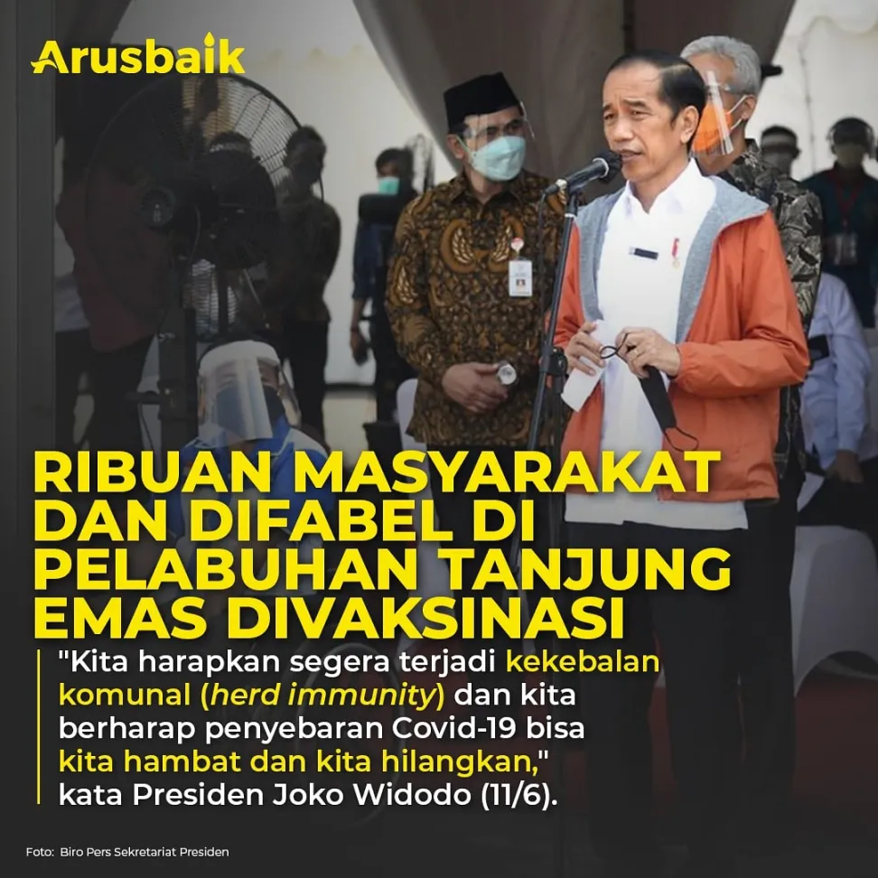 Ribuan Masyarakat dan Difabel di Pelabuhan Tanjung Emas Divaksinasi