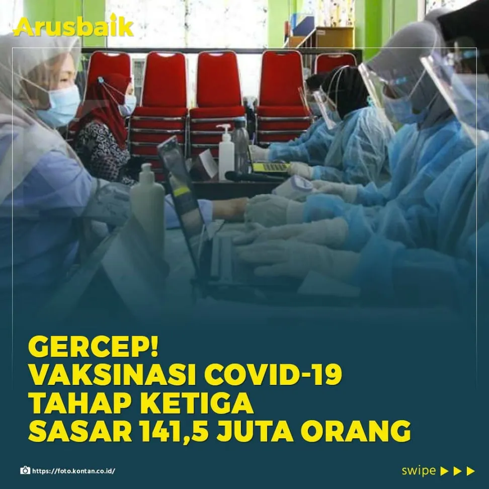 Gercep! Vaksinasi Covid-19 Tahap Ketiga Sasar 141,5 Juta Orang