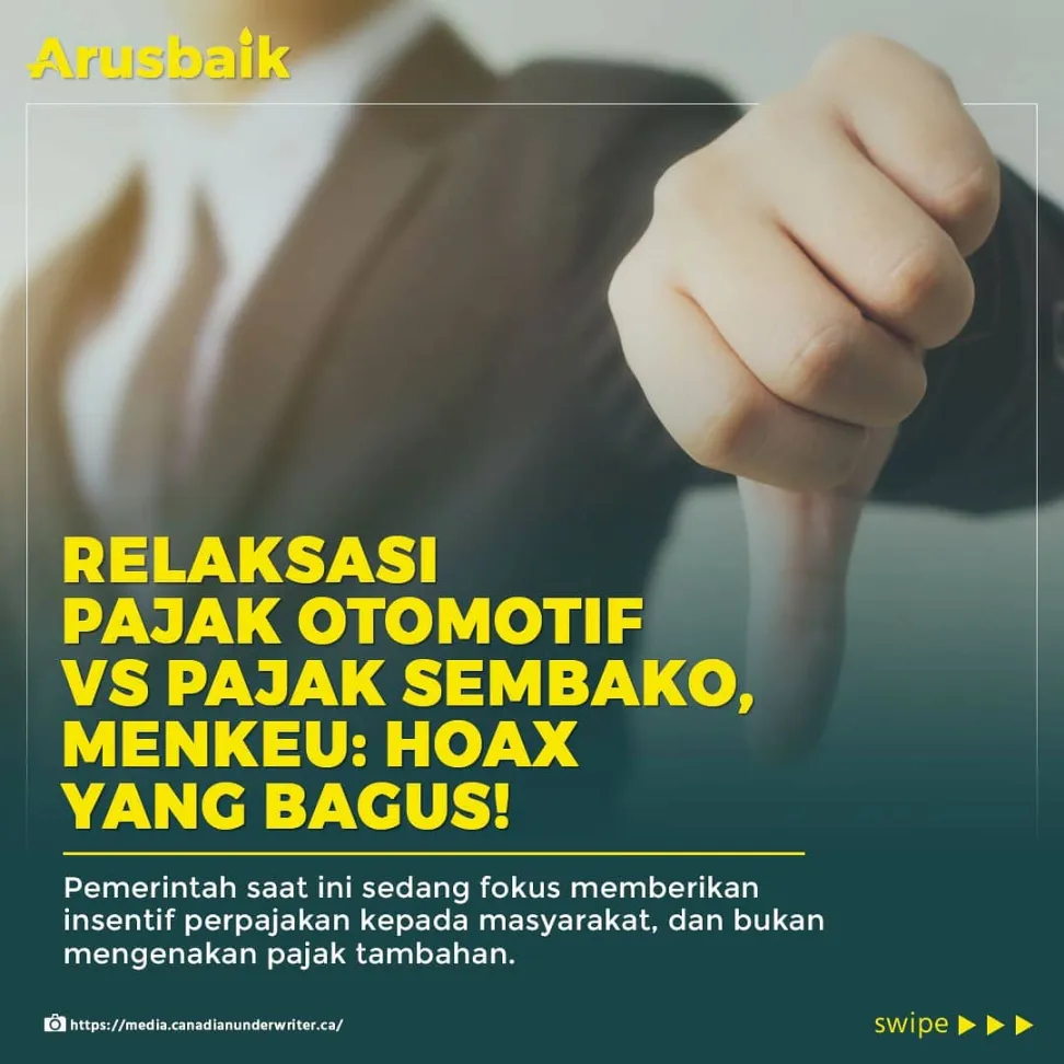 Relaksasi Pajak Otomotif vs Pajak Sembako, Menkeu: Hoax Yang Bagus!