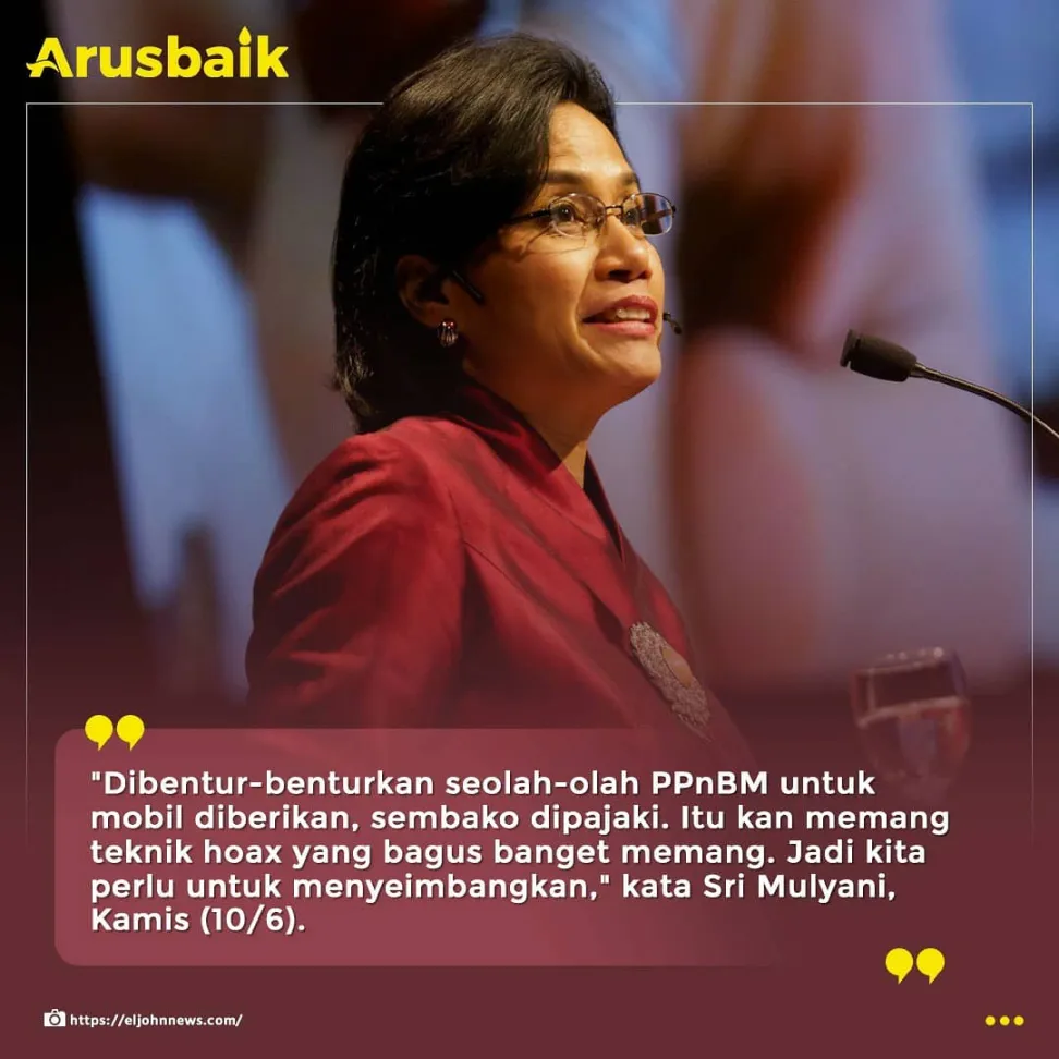 Relaksasi Pajak Otomotif vs Pajak Sembako, Menkeu: Hoax Yang Bagus!