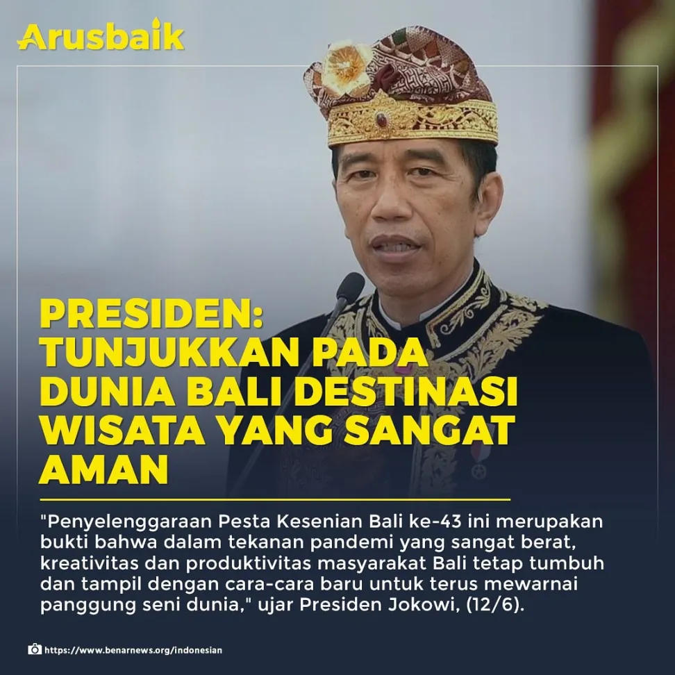 Presiden: Tunjukkan pada Dunia Bali Destinasi Wisata yang Sangat Aman