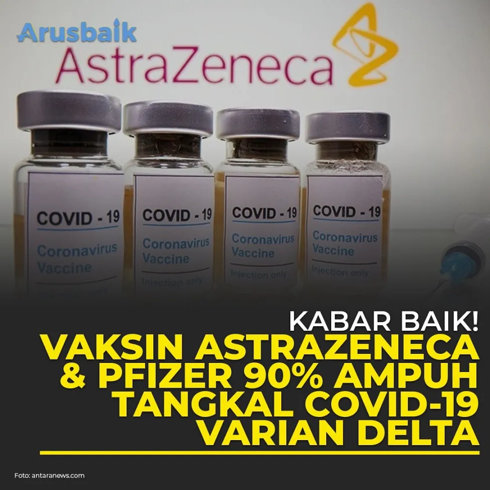 Kabar Baik! Vaksin Astrazeneca & Pfizer 90% Ampuh Tangkal Covid-19 Varian Delta