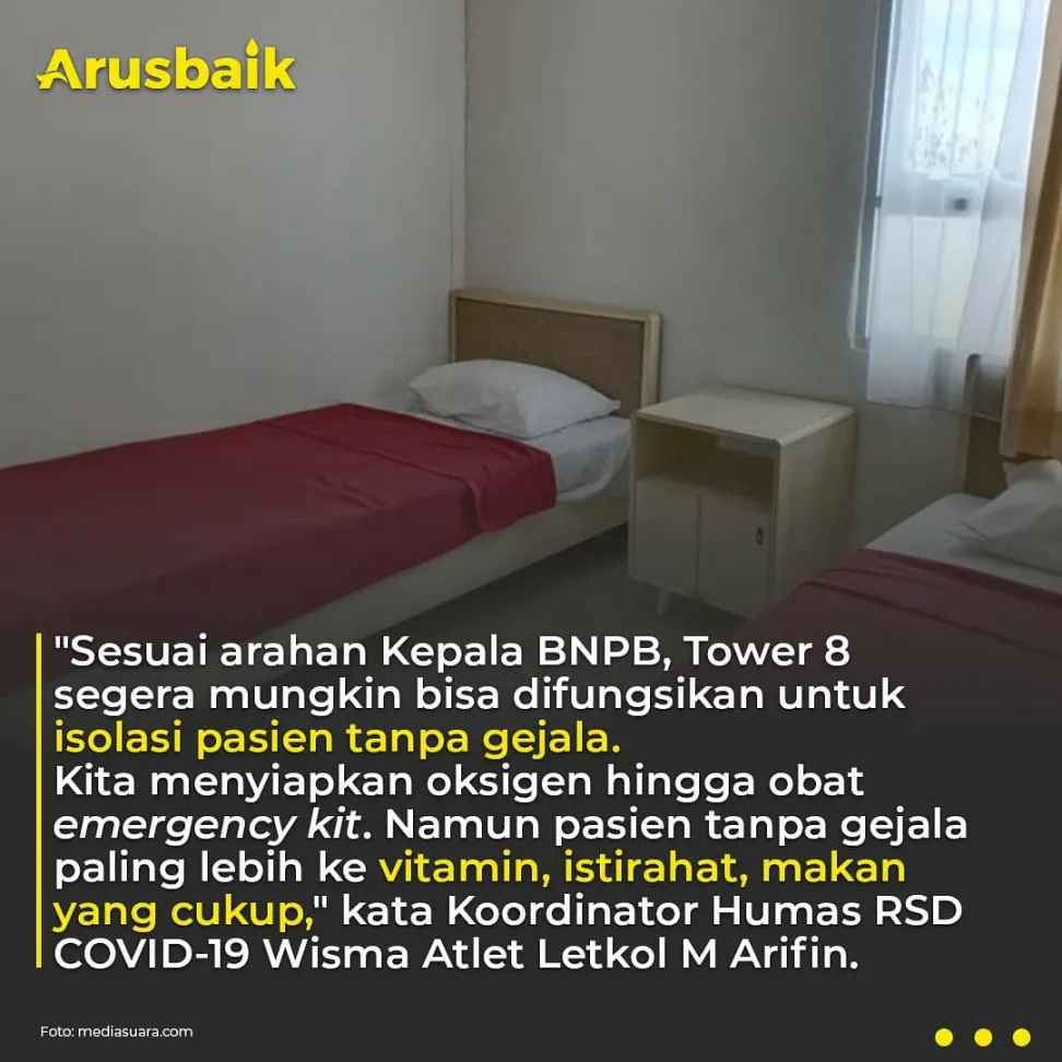 Tower 8 Wisma Atlet Akan Dibuka, Mampu Tangani Pasien OTG Lebih Banyak