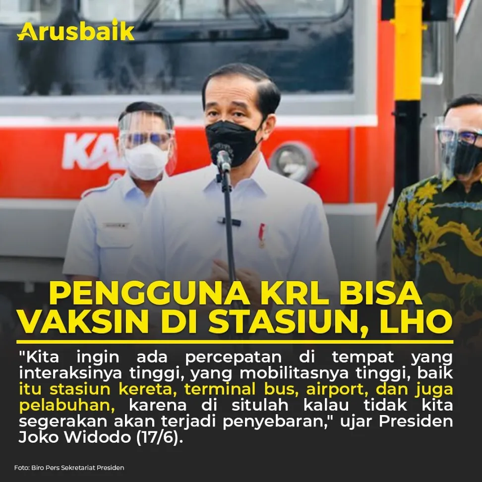 Pengguna KRL Bisa Vaksin di Stasiun, Lho