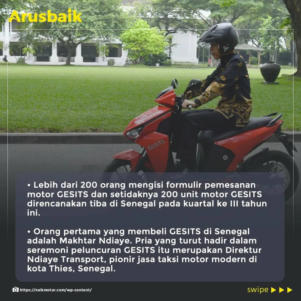 Salam Satu Aspal dari Senegal, Naik Motor Listrik Buatan Indonesia
