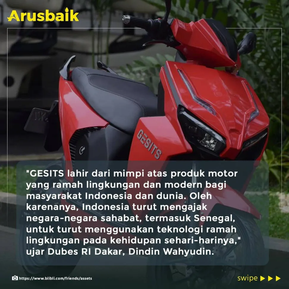 Salam Satu Aspal dari Senegal, Naik Motor Listrik Buatan Indonesia
