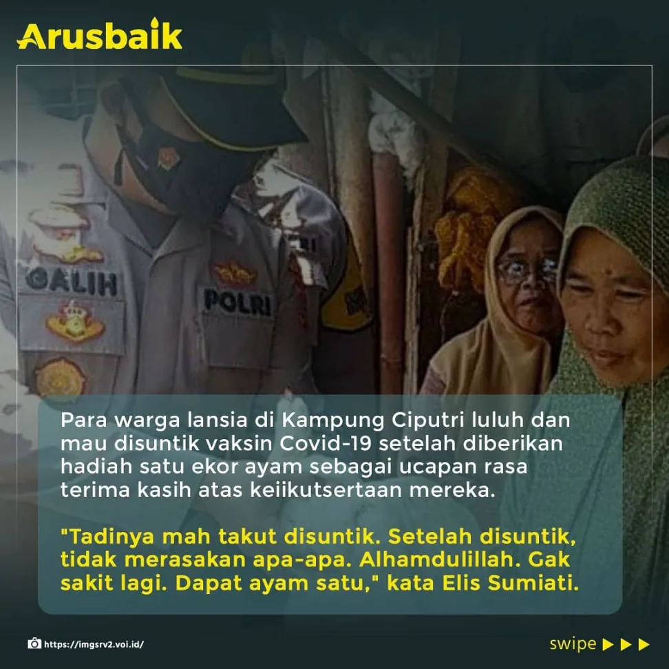 Viral! Hadiah Ayam Hidup, Peserta Vaksin Lansia  di Cianjur Naik 10 Kali Lipat