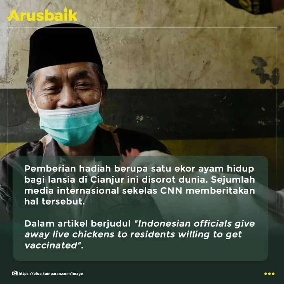 Viral! Hadiah Ayam Hidup, Peserta Vaksin Lansia  di Cianjur Naik 10 Kali Lipat
