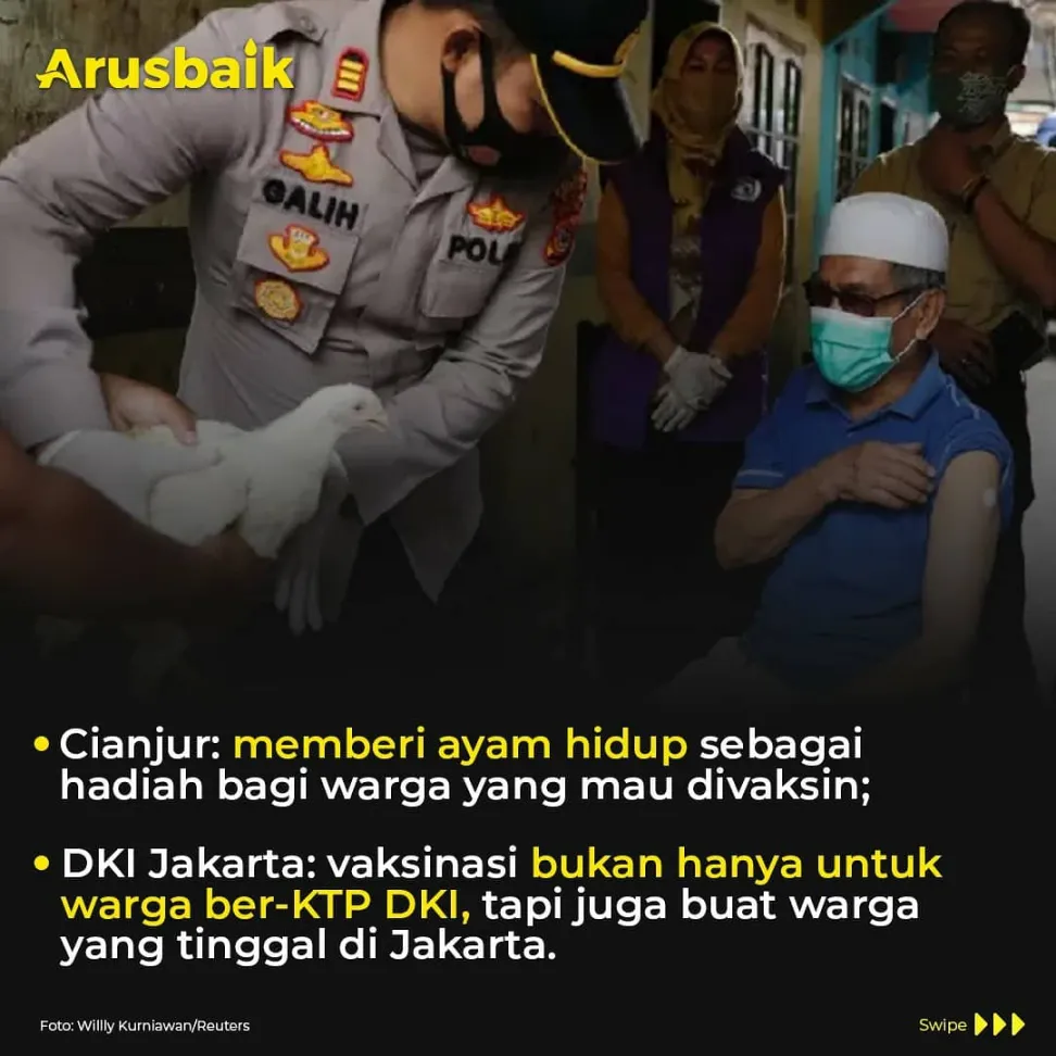 Dari Hadiah Ayam sampai Door to Door, Kejar Target Vaksinasi Tanggap Darurat Covid-19