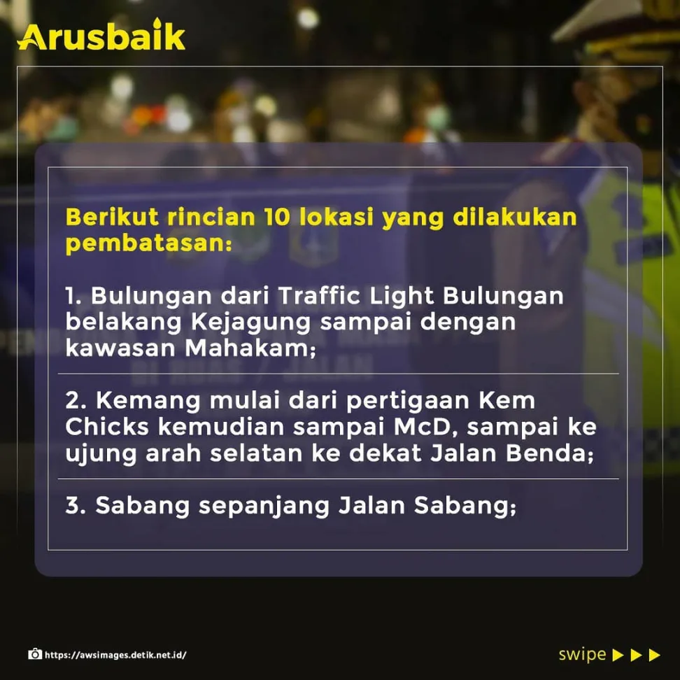 Mobilitas di 10 Lokasi Ini Dibatasi, Warga DKI Cek Yuk Rincian Lokasinya!