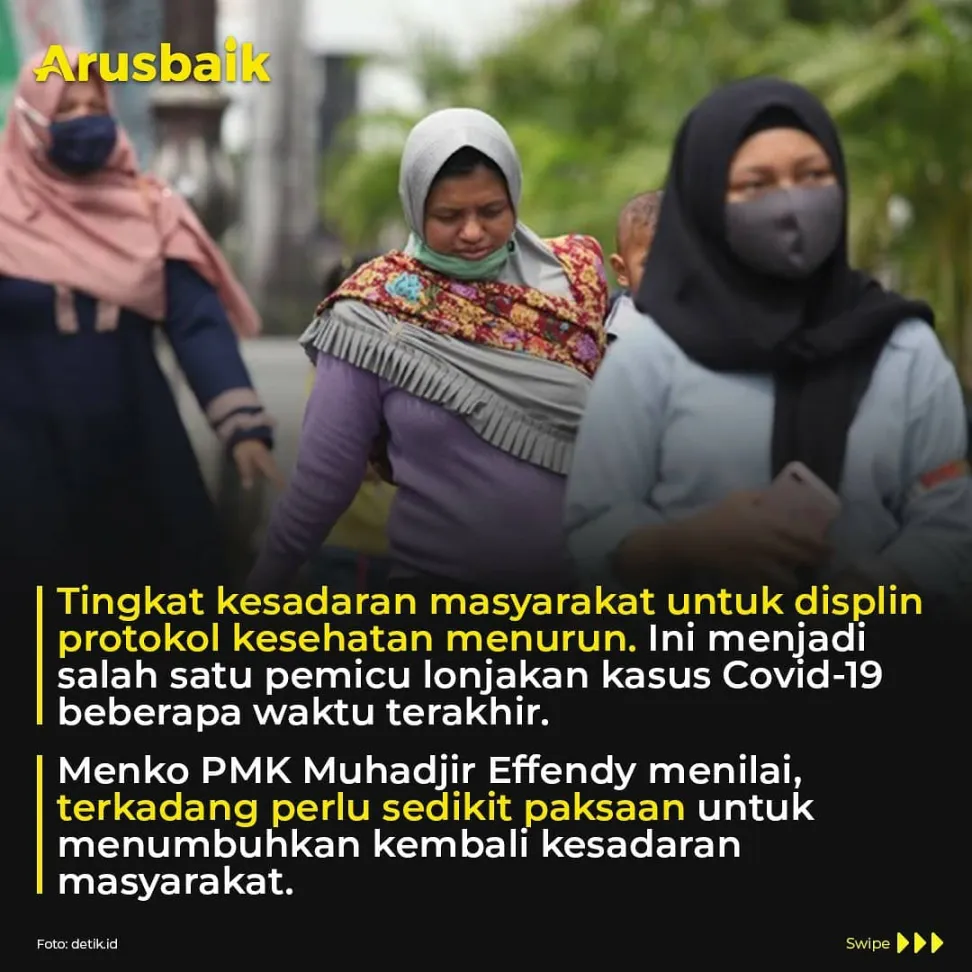 Dear Teman Baik, Yuk Mulai Sadar Disiplin Prokes, Daripada Dipaksa Lho