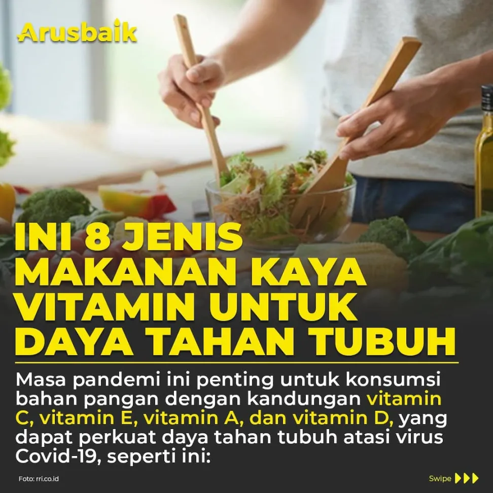 Ini 8 Jenis Makanan Kaya Vitamin Untuk Daya Tahan Tubuh