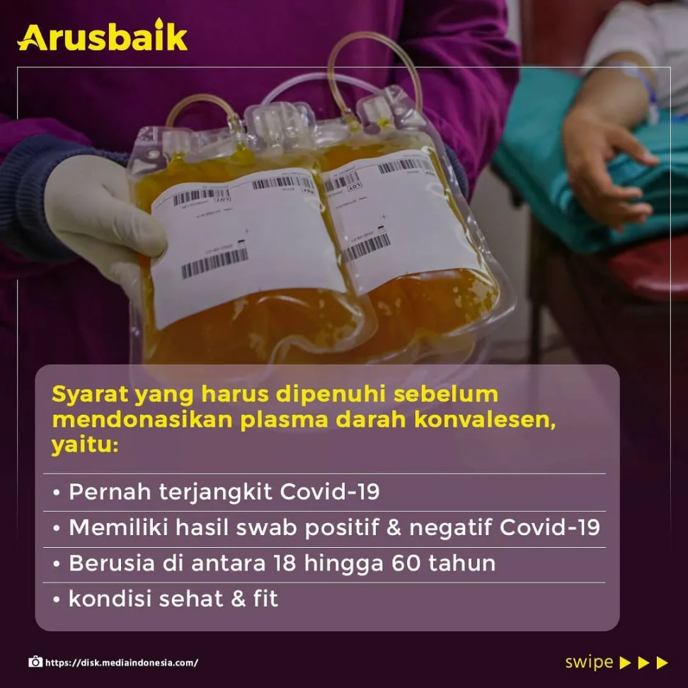 Dari aku ok, palTak Usah Bingung, Ini Syarat Penyintas Covid-19 Donorkan Plasma Darah Konvalesen