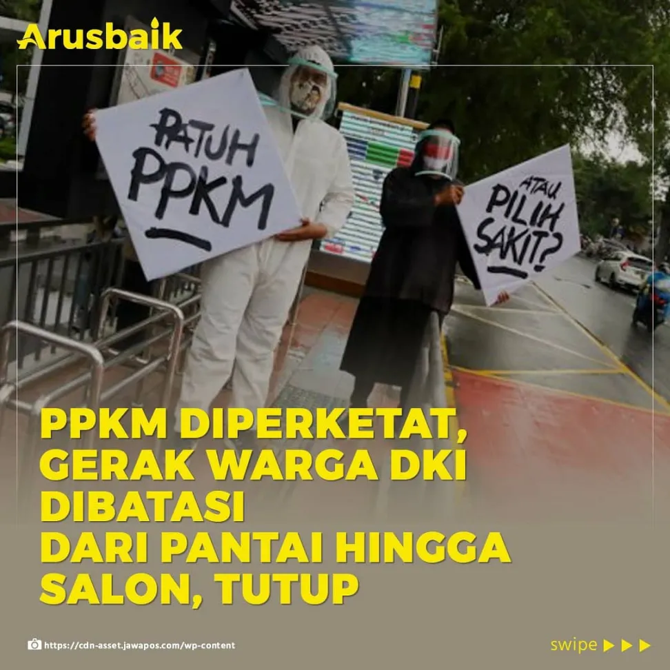 PPKM Diperketat, Gerak Warga DKI Dibatasi Dari Pantai Hingga Salon, Tutup