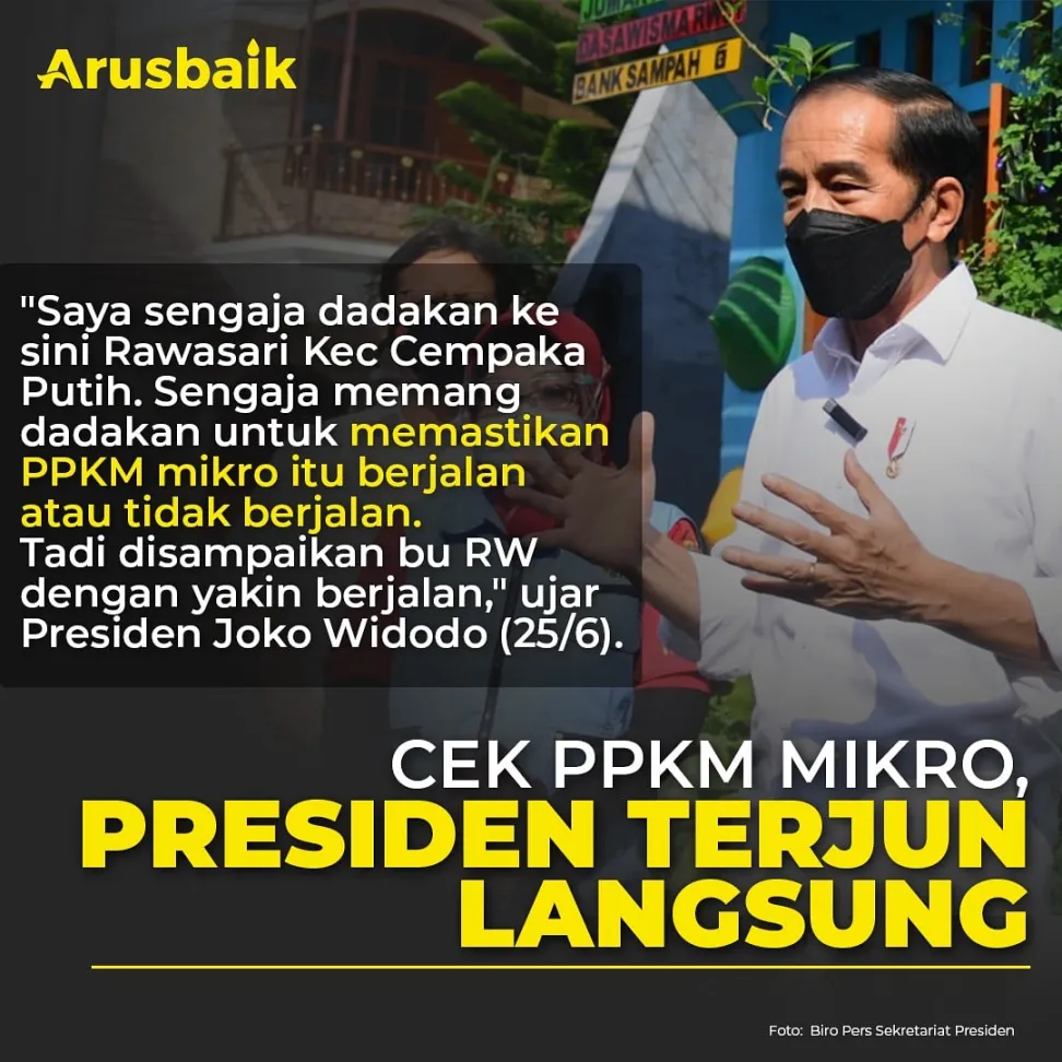 Cek PPKM Mikro, Presiden Terjun Langsung