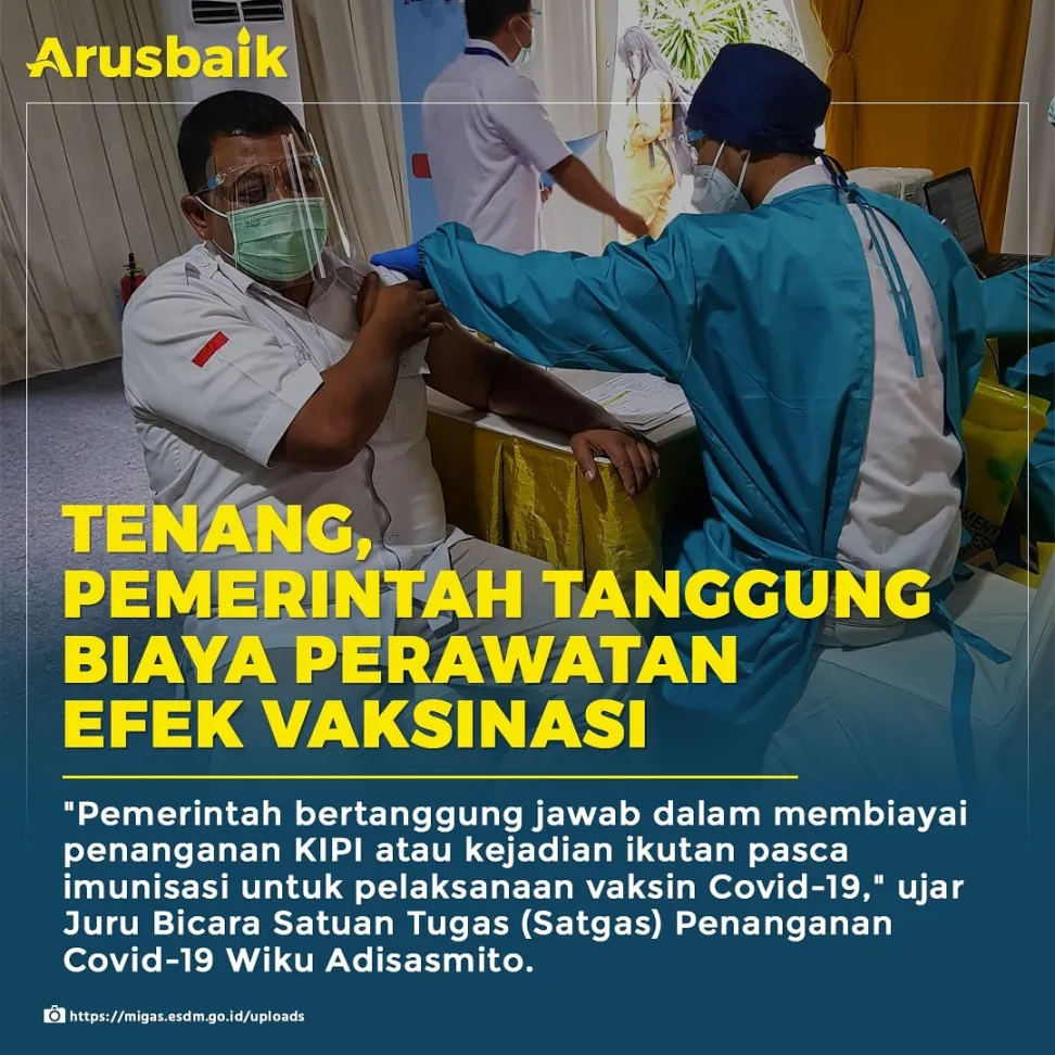 Tenang, Pemerintah Tanggung Biaya Perawatan Efek Vaksinasi