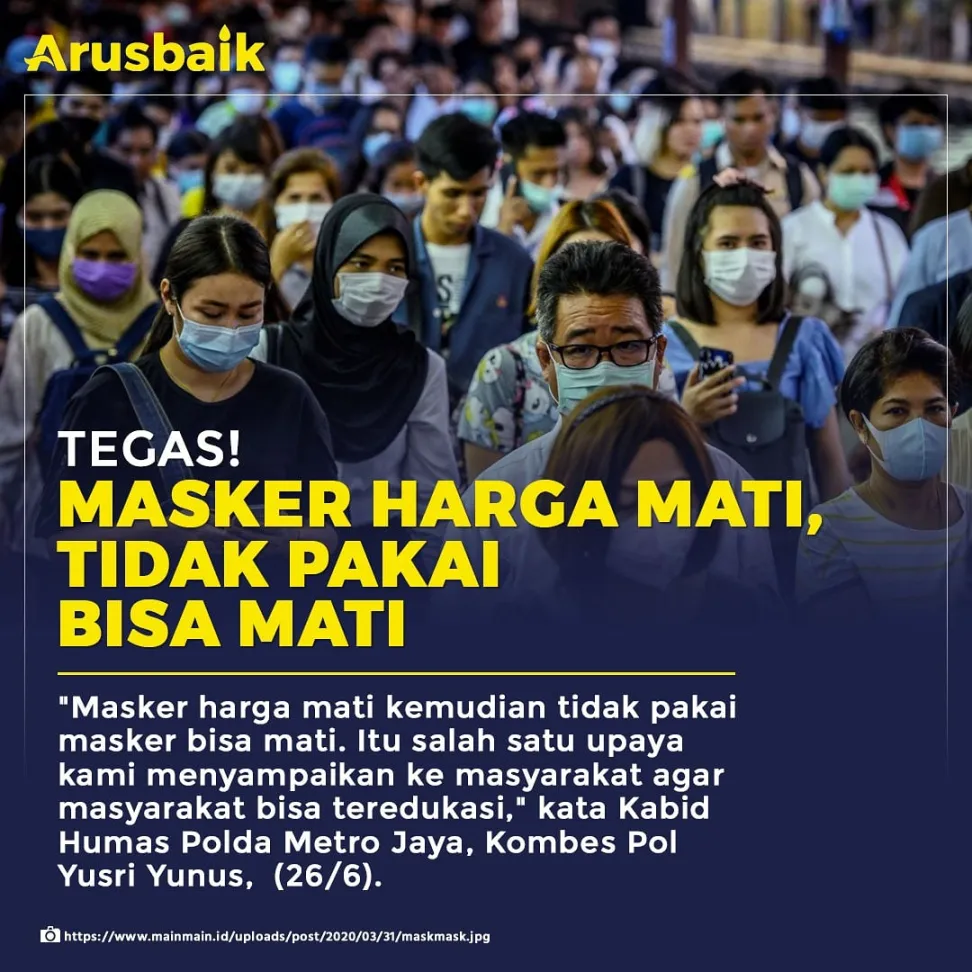 Tegas! Masker Harga Mati, Tidak Pakai Bisa Mati