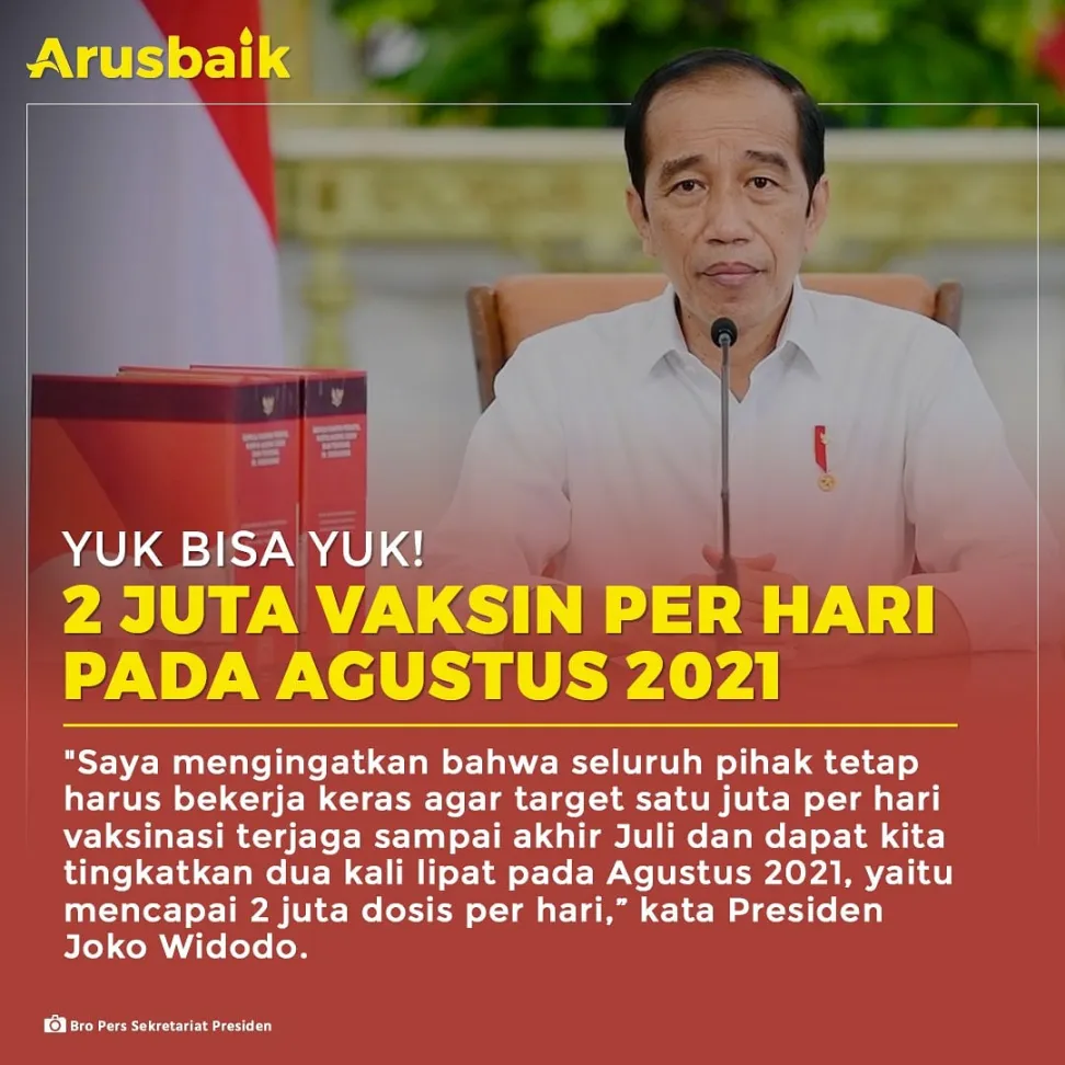 Yuk Bisa Yuk! 2 Juta Vaksin per Hari pada Agustus 2021