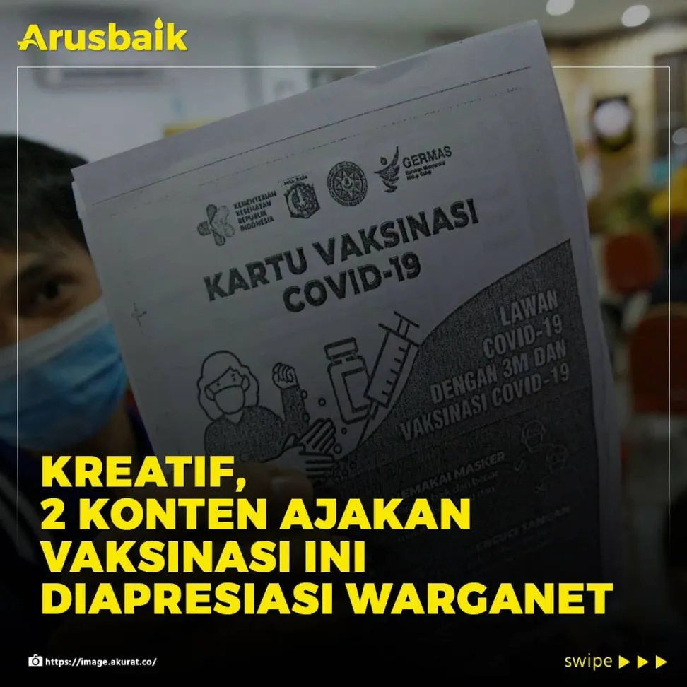 Kreatif, 2 Konten Ajakan Vaksinasi Ini Diapresiasi Warganet