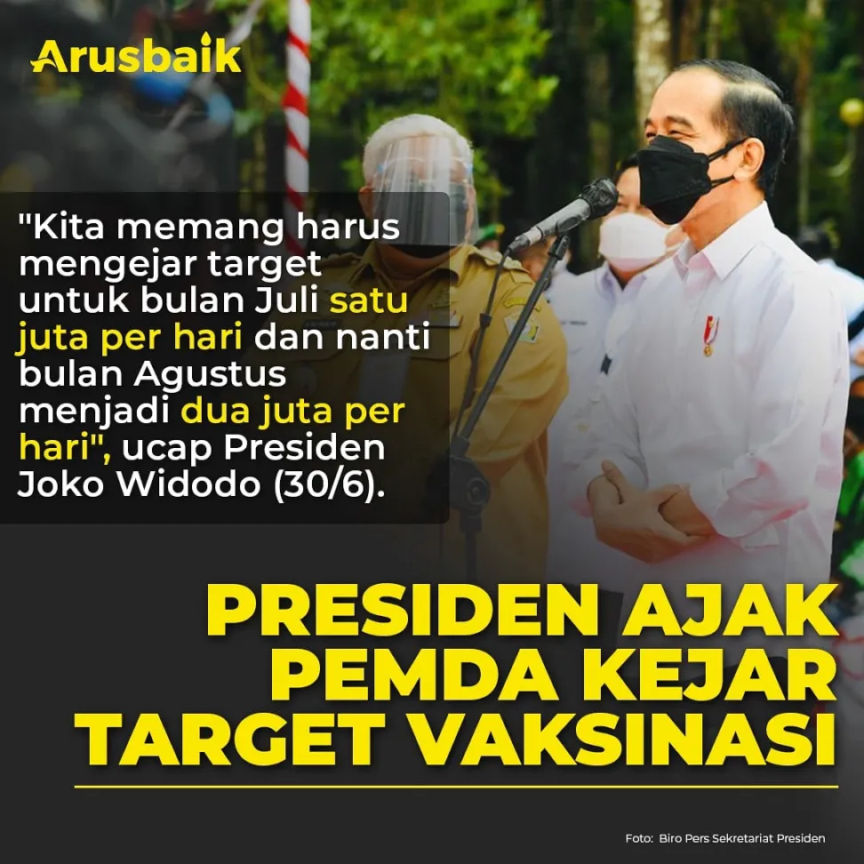Presiden Ajak Pemda Kejar Target Vaksinasi