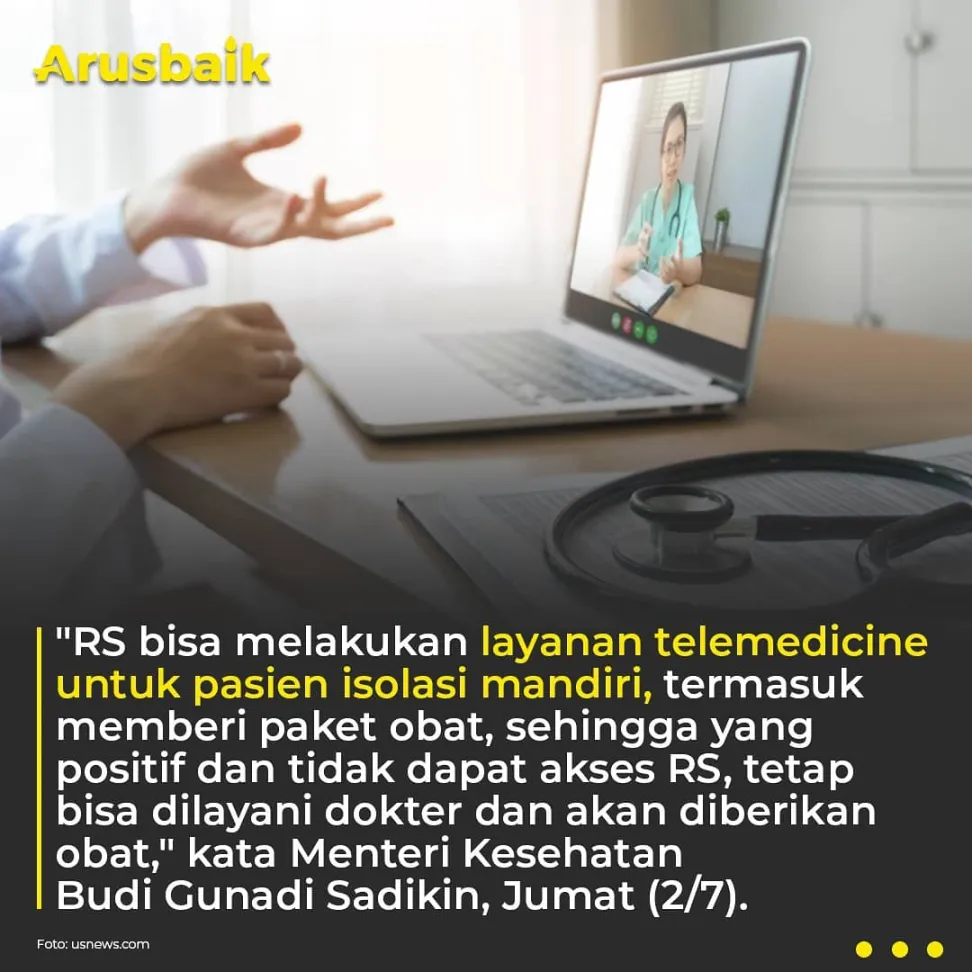 Di Rumah Aja, RS Bakal Kasih Konsultasi Online Buat Pasien Isoman