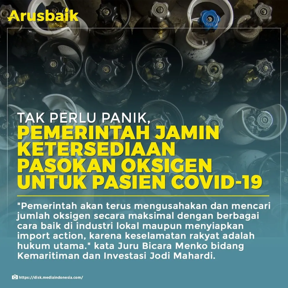Tidak Perlu Panik, Pemerintah Jamin Ketersediaan Oksigen Untuk Pasien Covid-19