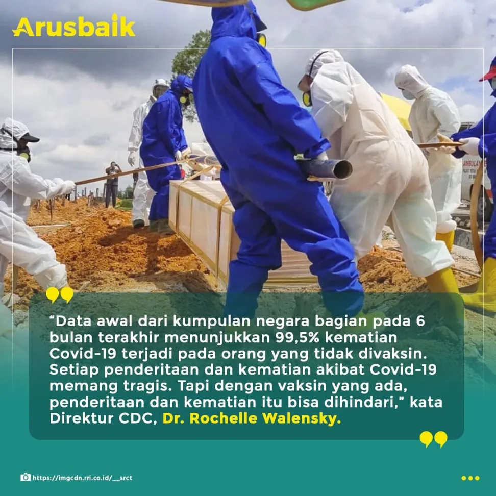 Ternyata, 99.5% Orang Meninggal Karena Tidak Divaksin Covid-19