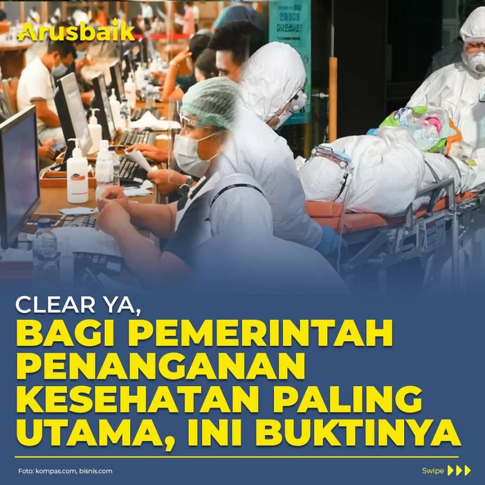 Clear Ya, Bagi Pemerintah Penanganan Kesehatan Paling Utama, Ini Buktinya