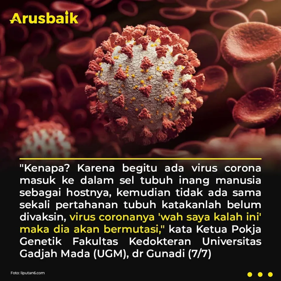 Pakar: Tidak Divaksin Bisa Jadi Sumber Mutasi Baru Covid-19
