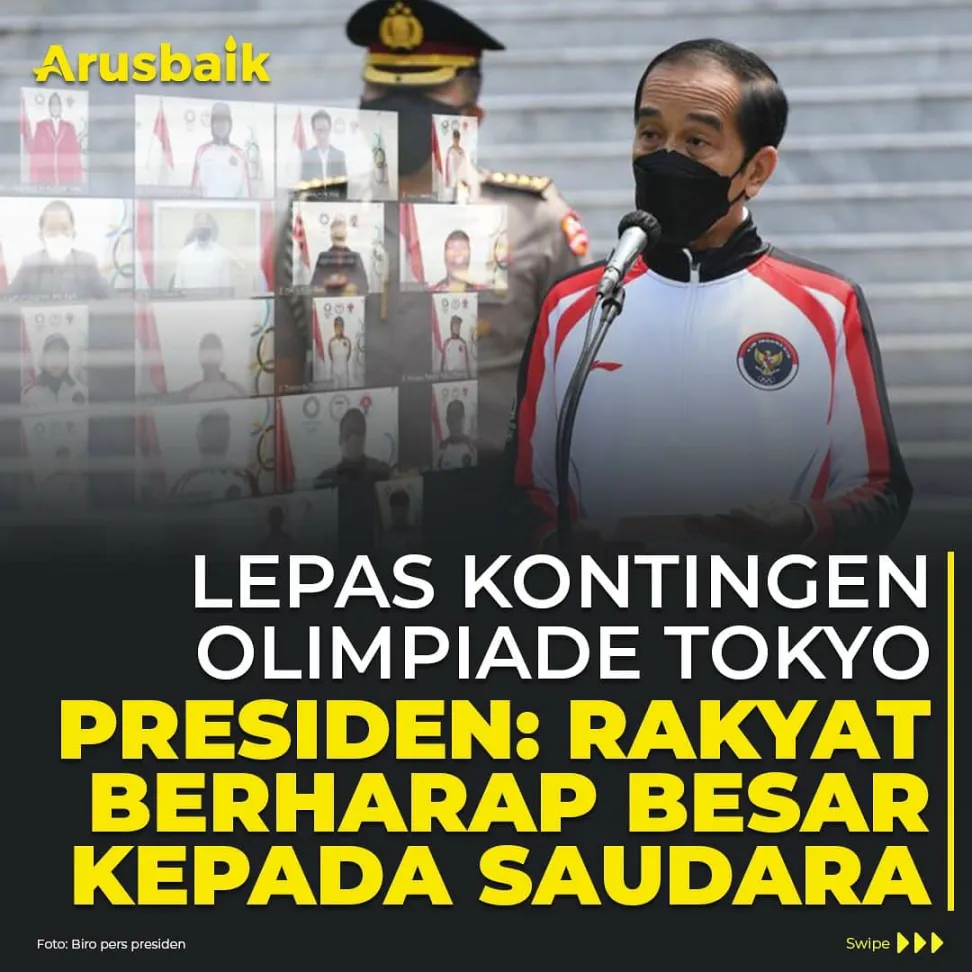 Lepas Kontingen Olimpiade Tokyo, Presiden: Rakyat Berharap Besar Kepada Saudara