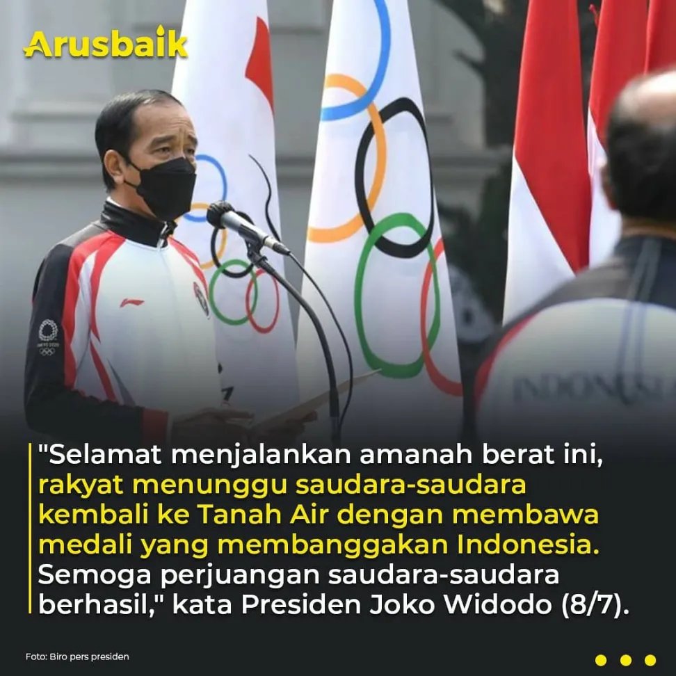 Lepas Kontingen Olimpiade Tokyo, Presiden: Rakyat Berharap Besar Kepada Saudara