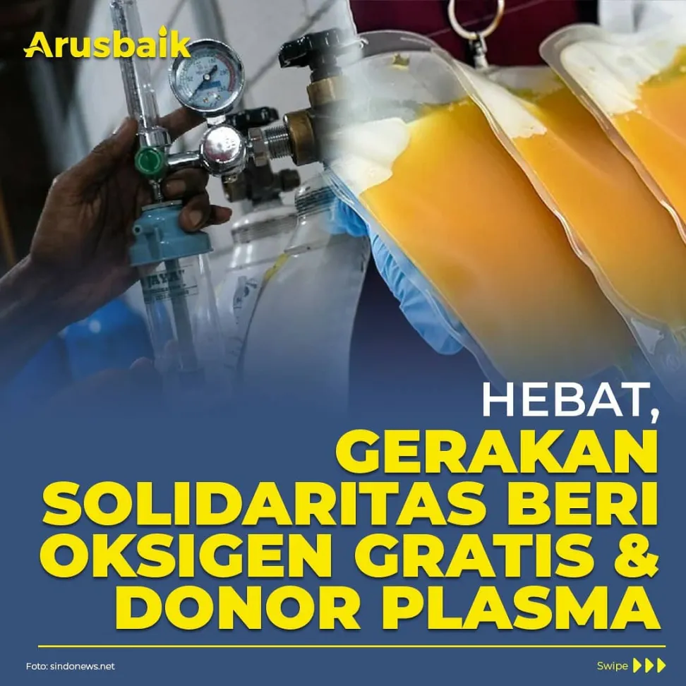 Hebat, Gerakan Solidaritas Beri Oksigen Gratis & Donor Plasma