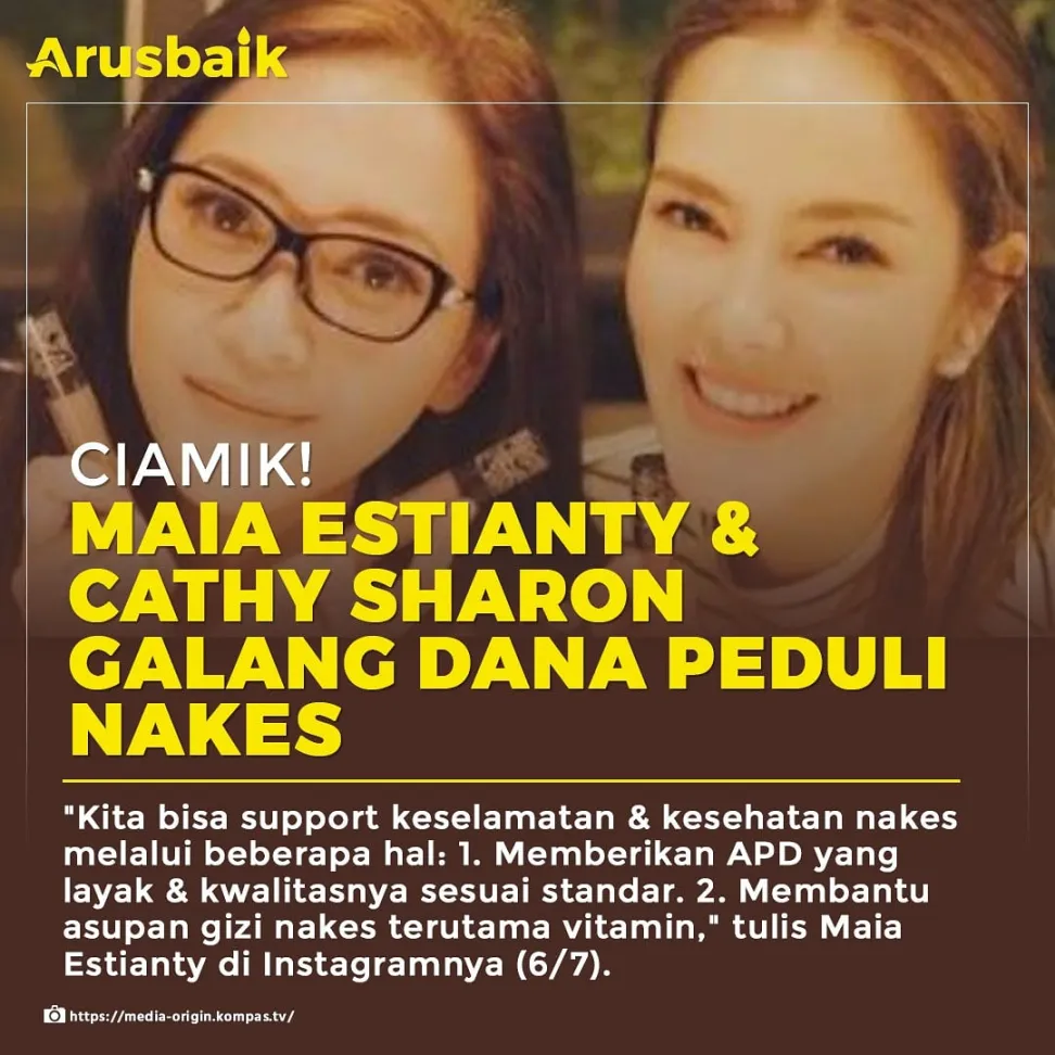 Ciamik! Maia Estianty & Cathy Sharon Galang Dana Peduli Nakes