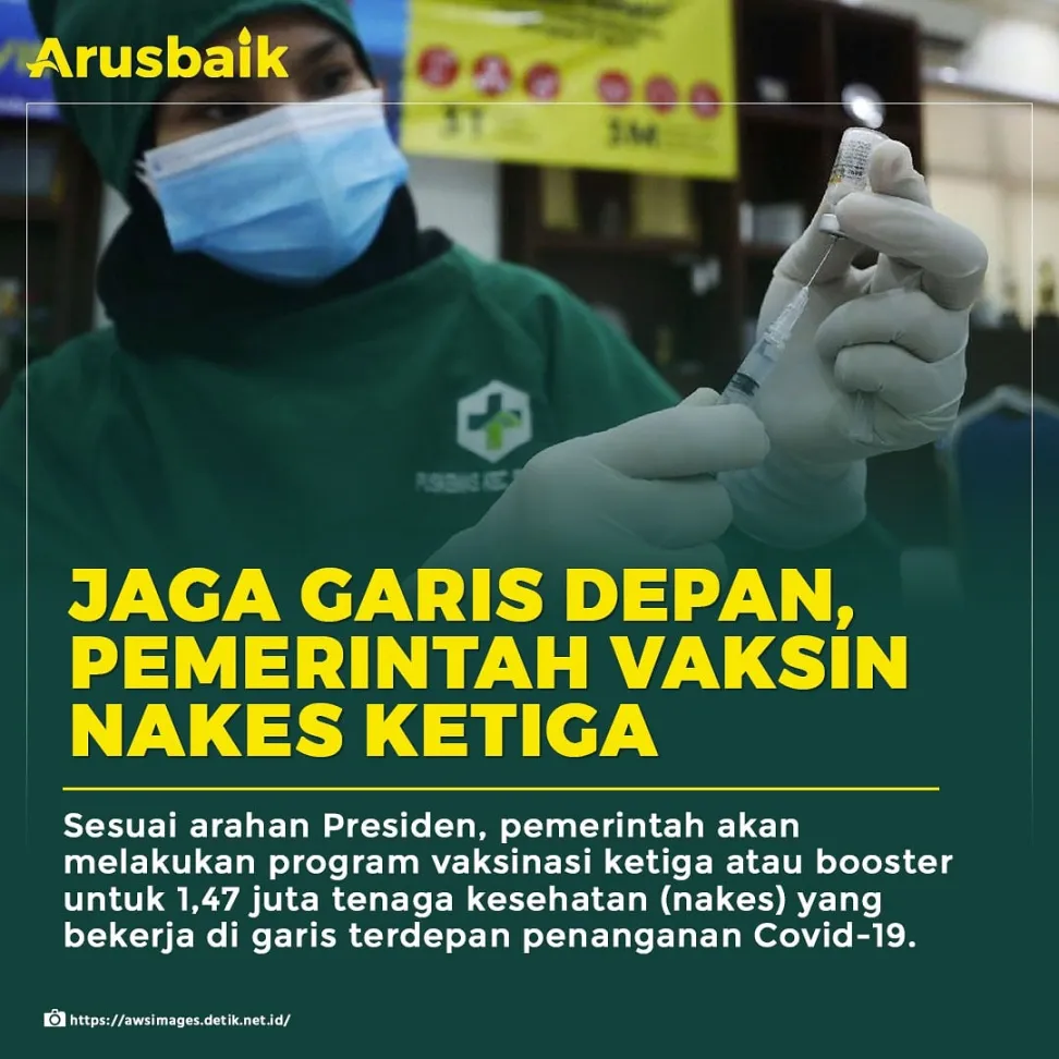 Jaga Garis Depan, Pemerintah Vaksin Nakes Ketiga