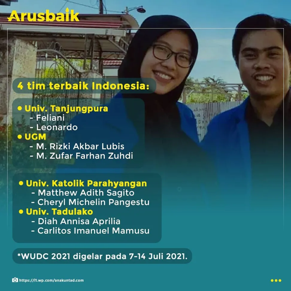 Bangga, Mahasiswa Indonesia Maju ke Lomba Debat Kelas Dunia
