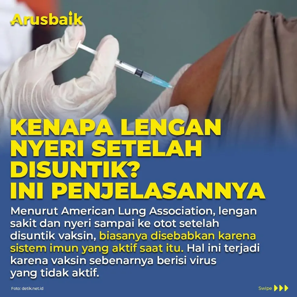 Kenapa Lengan Nyeri Setelah Disuntik? Ini Penjelasannya
