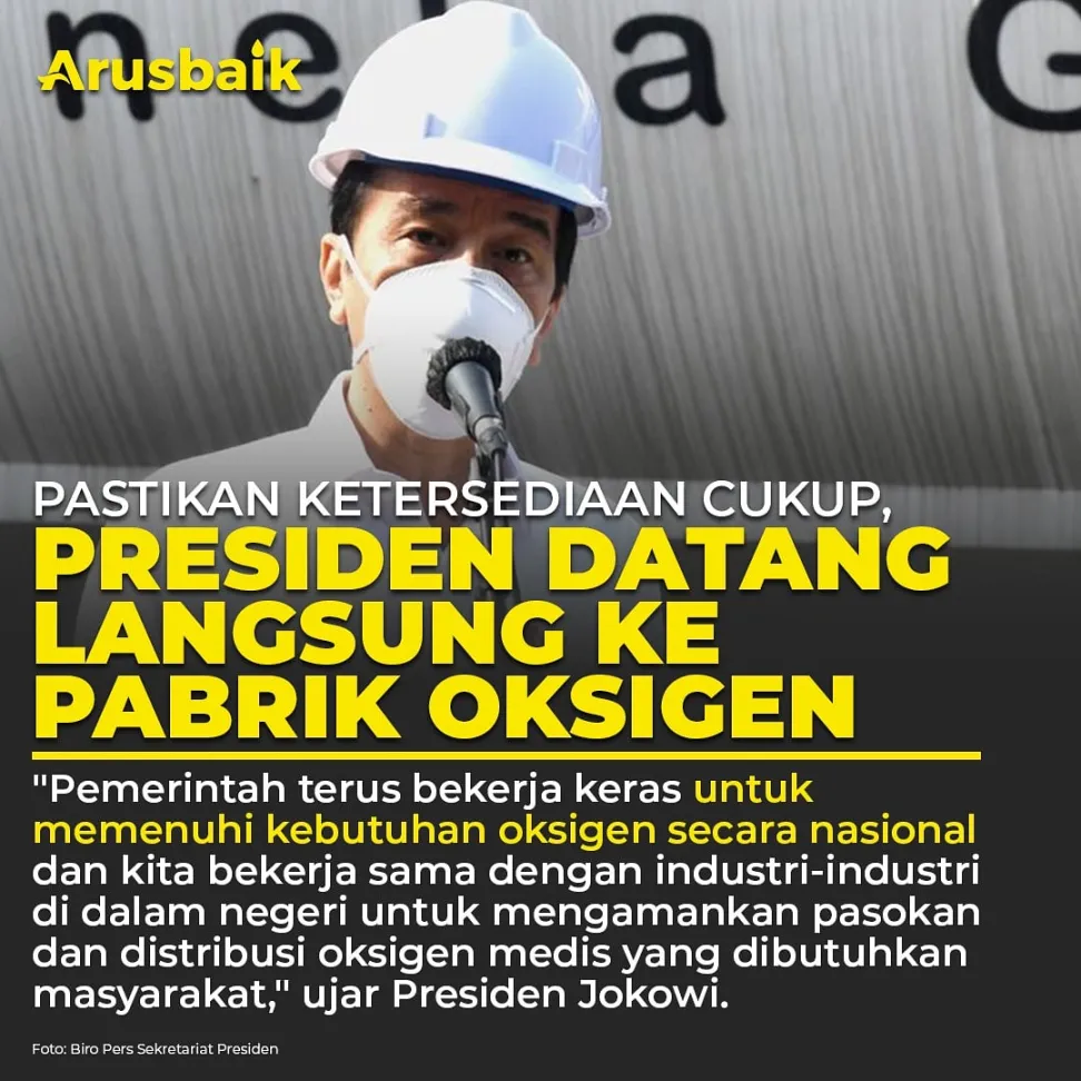 Pastikan Ketersediaan Cukup, Presiden Datang Langsung ke Pabrik Oksigen