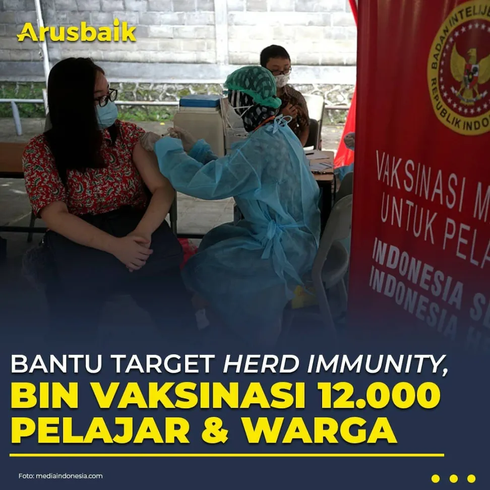 Bantu Target Herd Immunity, BIN Vaksinasi 12.000 Pelajar & Warga
