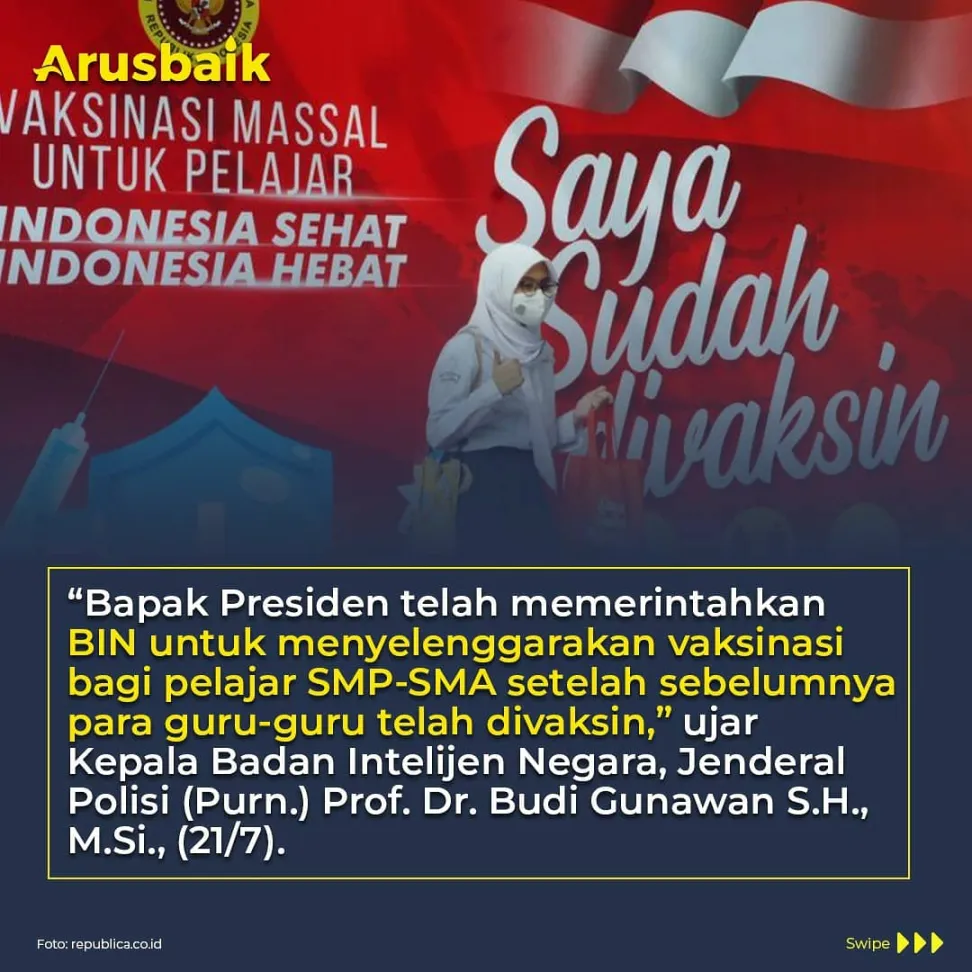 Bantu Target Herd Immunity, BIN Vaksinasi 12.000 Pelajar & Warga