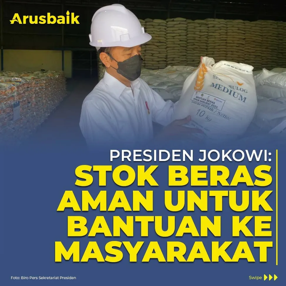 Presiden Jokowi: Stok Beras Aman untuk Bantuan ke Masyarakat