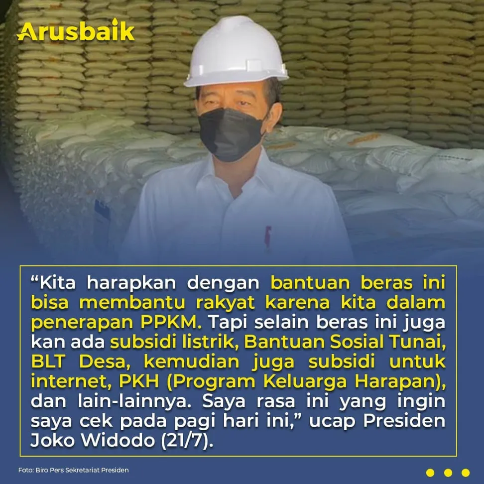 Presiden Jokowi: Stok Beras Aman untuk Bantuan ke Masyarakat