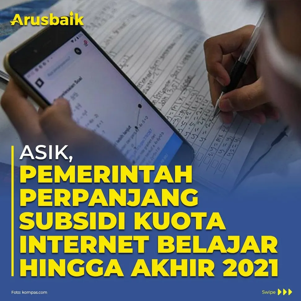 Asik, Pemerintah Perpanjang Subsidi Kuota Internet Belajar Hingga Akhir 2021
